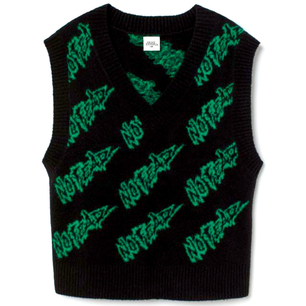Oversized “No Fear” Printed Vest